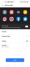 Customizing icons - Realme 7 review