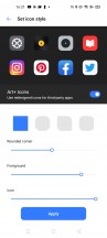 Customizing icons - Realme 7 review