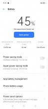 Battery menu - Realme C15 Hands-on review