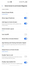 Homescreen settings - Realme X3 SuperZoom review