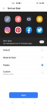 Customizing system icons - Realme X50 Pro 5G review
