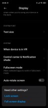 Display settings - Xiaomi Redmi Note 9 Pro long-term review