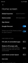 Home screen settings - Xiaomi Redmi Note 9 Pro long-term review