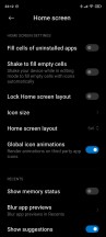 Home screen settings - Xiaomi Redmi Note 9 Pro long-term review