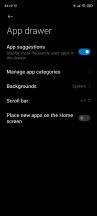 Home screen settings - Xiaomi Redmi Note 9 Pro long-term review