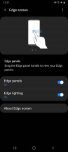 Edge screen, edge panels and edge lighting - Samsung Galaxy A31 review