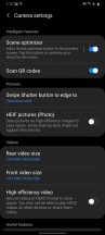 Camera settings - Samsung Galaxy A31 review