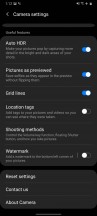 Camera settings - Samsung Galaxy A31 review