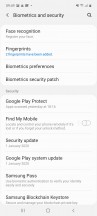 Biometrics - Samsung Galaxy A71 review