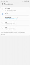Resolution options: Regular Video mode - Samsung Galaxy Note20 Ultra 5G review