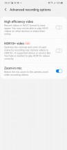 Camera main settings - Samsung Galaxy S20+ review