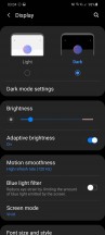 Display settings - Samsung Galaxy S20 Ultra Long Term review