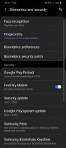 Biometrics and security settings - Samsung Galaxy S20 Ultra Long Term review