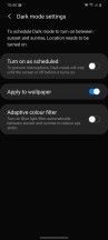 Display settings - Samsung Galaxy S20 review