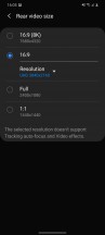 Video resolution settings - Samsung Galaxy S20 review