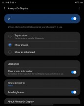 Always On display settings - Samsung Galaxy Z Fold2 review