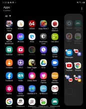 Launching apps and multi-window setups from the App panel - Samsung Galaxy Z Fold2 review