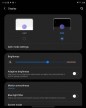 Display settings and color profiles - Samsung Galaxy Z Fold2 review