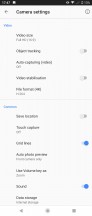Video capture settings - Sony Xperia 10 II review
