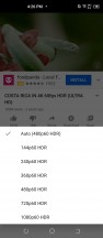 YouTube HDR options - Tecno Camon 16 Premier review