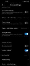 Camera settings menu - Xiaomi Mi 10 5g review