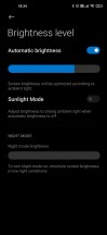 Display settings, brightness controls - Xiaomi Mi 10 Pro long-term review