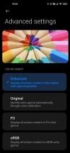 Color settings - Xiaomi Mi 10 Pro long-term review