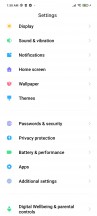 Home screen, recent apps and main settings menu - Xiaomi Mi 10T Lite 5G review