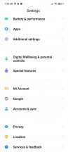 Home screen, recent apps and main settings menu - Xiaomi Mi 10T Lite 5G review