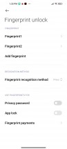 Fingerprint reader settings - Xiaomi Mi 10T Pro 5G review
