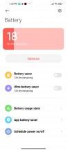 Battery settings - Xiaomi Mi 10T Pro 5G review