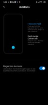 Fingerprint shortcuts - Xiaomi Mi Note 10 Lite review