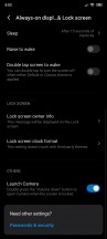 Lock sreen, always-on and display options - Xiaomi Poco F2 Pro review