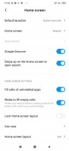 App drawer and options - Xiaomi Redmi 9 review