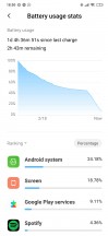 Battery life samples (screen on time and usage time) - Xiaomi Redmi Note 8 Pro long-term review