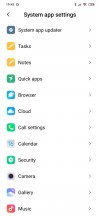 System app updater, redundant System app settings - Xiaomi Redmi Note 8 Pro long-term review