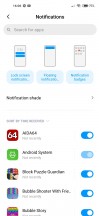 Notification settings - Xiaomi Redmi Note 9 review