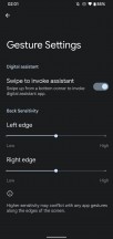 Turn off swipe up from a bottom corner for Google Assistant - Android 12 review