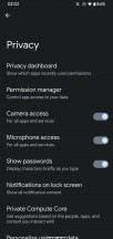 New Privacy menu with Privacy dashboard - Android 12 review
