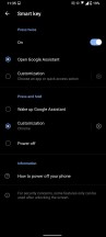 Smart Key and Power menu settings - Asus Zenfone 8 Flip review