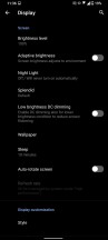 Display menu - Asus Zenfone 8 Flip review
