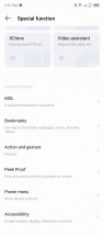 Special functions menu - Infinix Note 11 Pro review