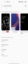 Customization: main screen - OnePlus 9 review