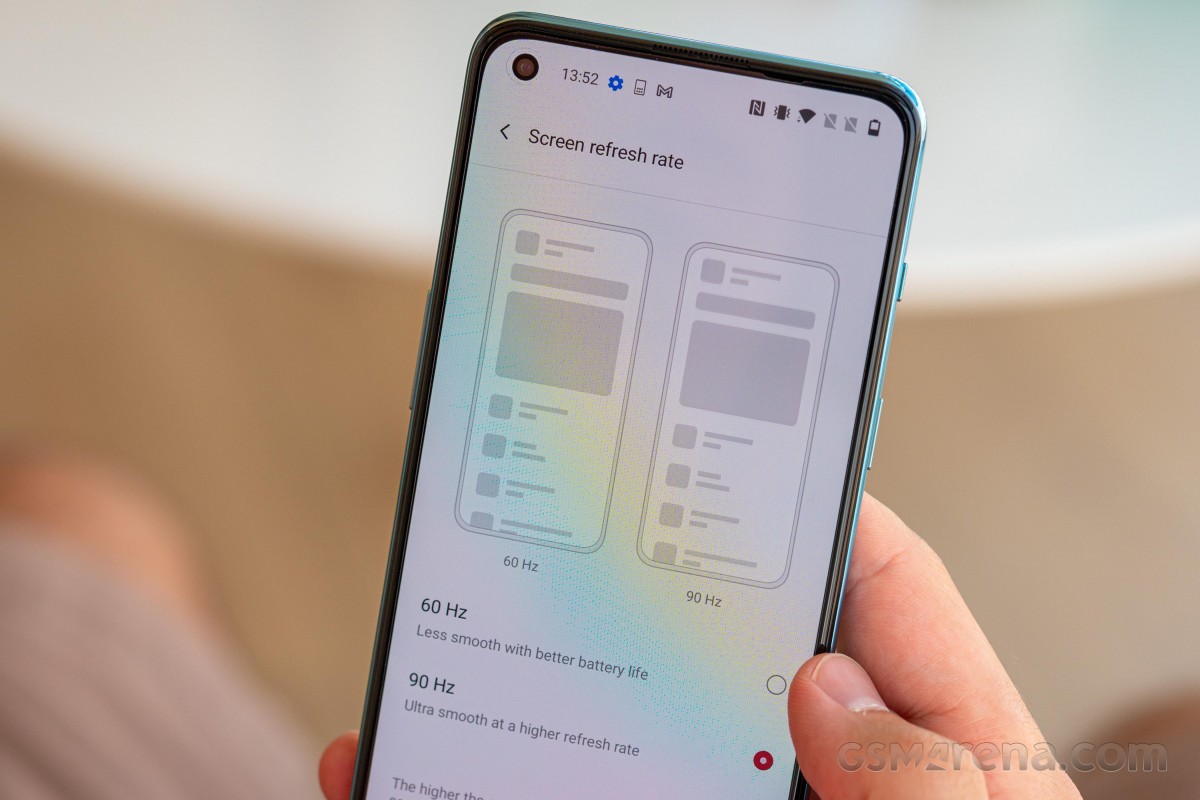 oneplus nord 2 refresh rate