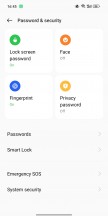 Security options - Oppo Find N review