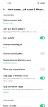 Home and lock screen options and gestures - Oppo Reno5 5G review