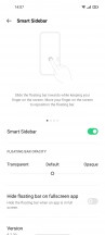 Smart sidebar settings - Oppo Reno5 5G review