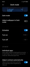 Dark mode settings - Poco X3 NFC long-term review