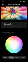 Color scheme settings - Poco X3 Pro long-term review