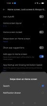 Home screen gestures - Realme 8 review